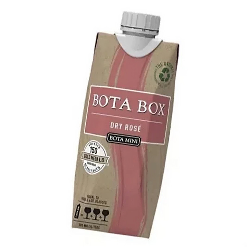 【野生草莓的清新】botabox勃塔桃红葡萄酒500ml小酒加州原装进口