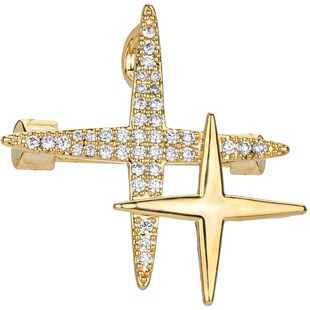 四芒星胸针高端精致时尚高档女胸花别针大衣配饰防走光领扣礼物