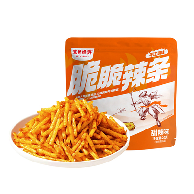 黑色经典脆脆辣条怀旧小吃