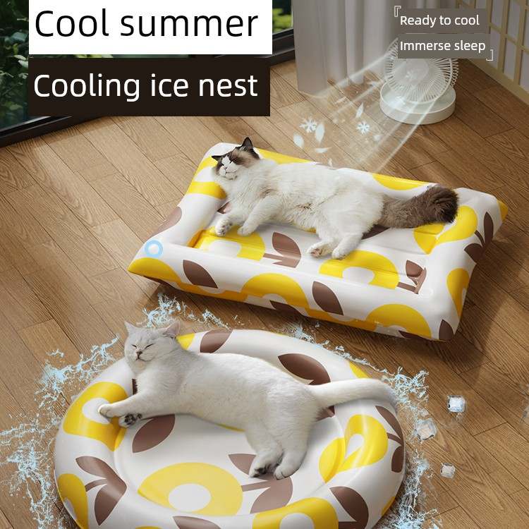猫窝夏季宠物冰窝狗窝夏天降温猫垫子狗狗凉席睡垫用凉垫猫咪
