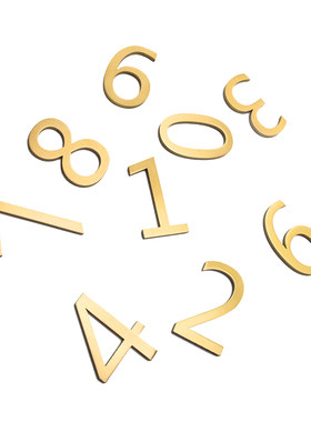 简约黄铜数字字母个性门牌号民宿