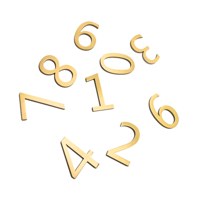 简约黄铜数字字母个性门牌号别墅