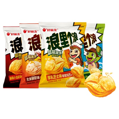 好丽友浪里个浪玉米浓汤味官旗