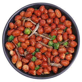 小鱼花生米下酒菜开袋即食500g罐毛重多味油炸零食网红小吃烧烤店