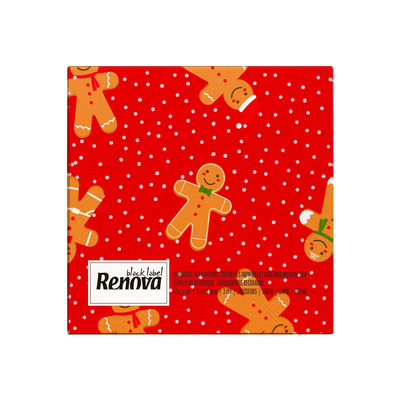 Renova3层印花餐巾纸喜庆送礼用