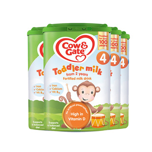 【官方授权】英国牛栏Cow&Gate4段婴儿奶粉英国原装进口800g*4罐
