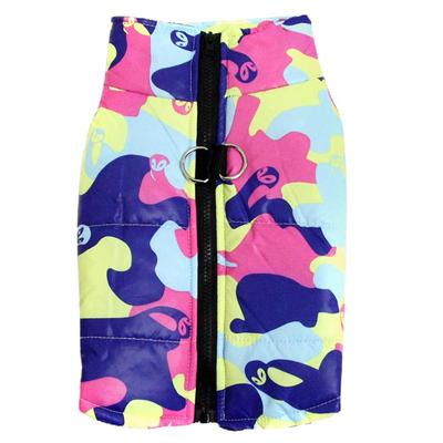 秋冬新款柯基迷彩棉衣中大型犬