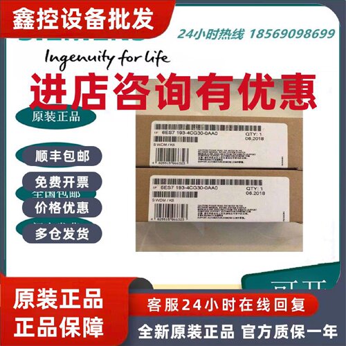 议价6ES7193-4CG30-0AA0西门子ET200S 终端模块 6ES7193-4CG20-0A