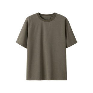 人手两件 易打理|液氨垂挺空气感紧密纺 长绒棉混纺标准圆领T恤