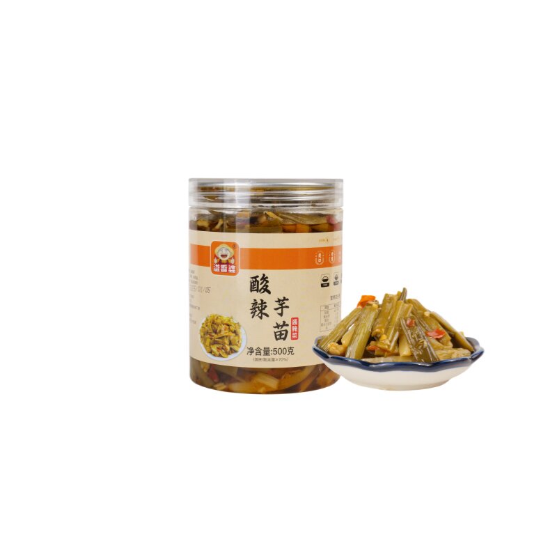 酸辣芋苗广西横县特产腌制酱菜酸笋即食芋头荷梗早餐下饭配粥咸菜