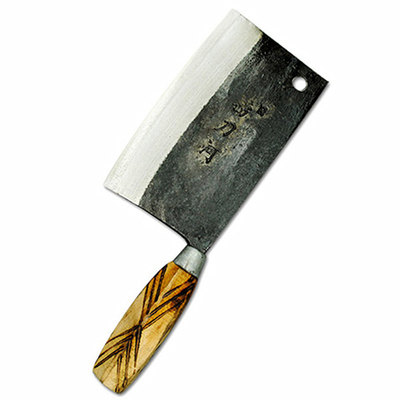 特价正品捞刀河手工锻打碳钢老菜刀夹钢切片斩切刀铁菜刀