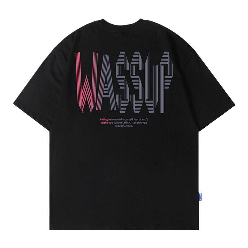 字母正品潮牌短袖男WASSUPHEODS