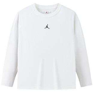 【防晒速干T恤】Jordan童装男童长袖T恤儿童运动训练服打底衫上衣