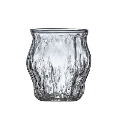 玻璃品茗杯一口杯功夫50ml锤纹梅