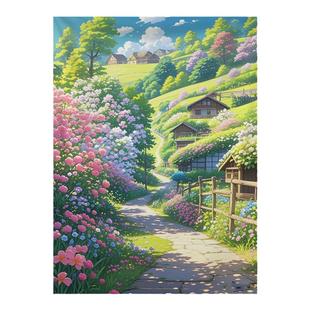 宫崎骏夏日竖版背景布ins挂布直播拍照墙布房间墙壁遮丑装饰画布