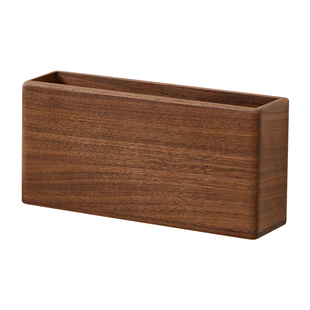 木町黑胡桃木遥控器收纳盒墙壁挂架免打孔实木空调置物手机收纳盒