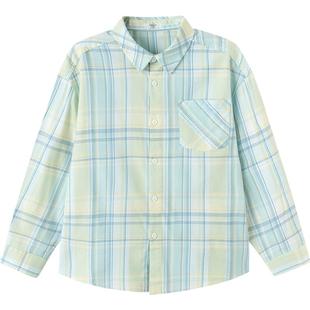 巴拉巴拉儿童格子衬衫男童女童衬衣春秋款童装中大童上衣宝宝外套
