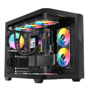 影驰影舞者海景房无立柱曲面玻璃360水冷Typec背插ATX电脑机箱
