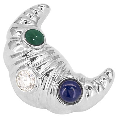 Comelico新品外套牛角面包胸针