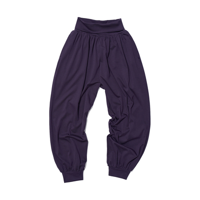 高弹力可折叠腰头宽松廓形哈伦裤