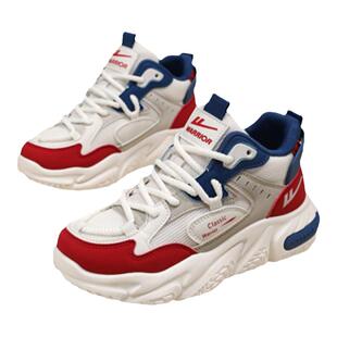 回力女鞋踩屎感高帮老爹鞋2026新款爆款休闲厚底旅游运动鞋子女款