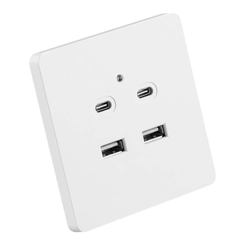 USB插座面板86型36v转5v低压工地宿舍充电插座多口手机快充面板
