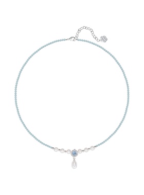 鱼头星星蓝色淡水珍珠项链女生轻奢轻奢复古简约饰品官方正品礼物