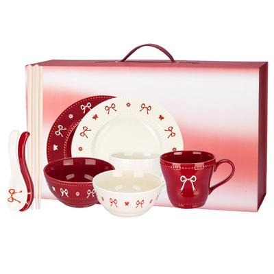 摩登主妇隔离釉浮雕餐具套装家用