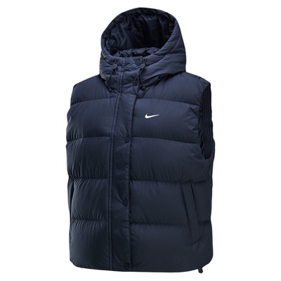 耐克女款连帽防风保暖羽绒马甲