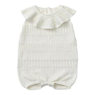 MARLMARL女童日本制连体衣夏外出针织宝宝哈衣knit frill rompers