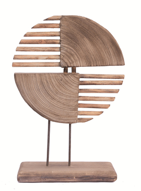 手工制作木质扇形工艺品造型摆件