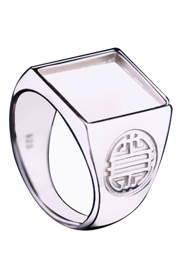 戒指托镶嵌绿松石s925diy蜜蜡