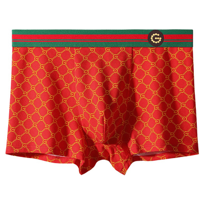 【GDAD红金系列】本命年套盒大红色男士纯棉平角内裤+袜子礼盒装