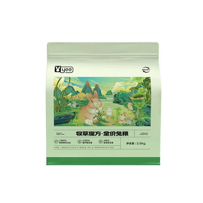 YEE牧草魔方兔粮高纤维兔兔主粮