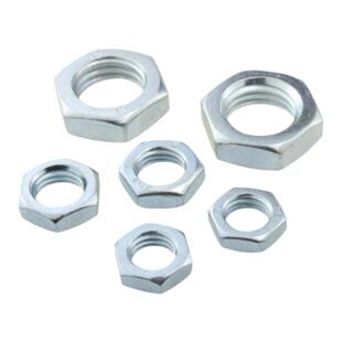 4.8级镀锌六角薄螺母GB54细牙标准牙细扣反扣螺丝帽M4M5M6M8-M42