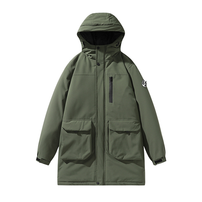 回力石墨烯中长款工装棉衣男棉服