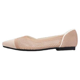 REREJOY飞织镂空平跟王妃鞋 新款尖头透气浅口休闲女鞋 QC6367