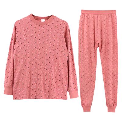 圆领秋衣秋裤纯棉棉春秋套装女