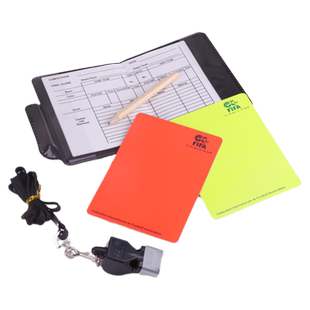 足球比赛巡边旗裁判道具装备护齿口哨裁判包足球裁判红黄牌挑边器