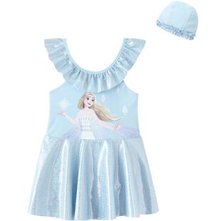 【迪士尼IP】巴拉巴拉女童泳衣儿童泳装小童防晒连体泡温泉潮泳装