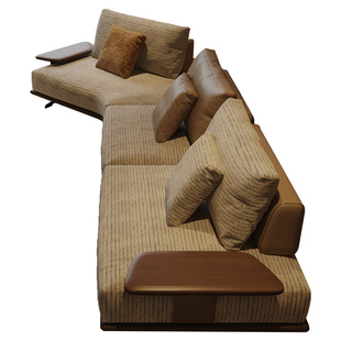 纳威异形转角沙发中古风布艺小户型客厅家用简约现代创意2025新款