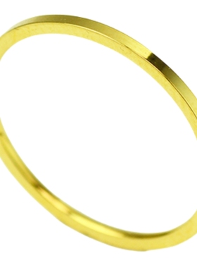 巨细不掉色18k色极简素圈戒指女