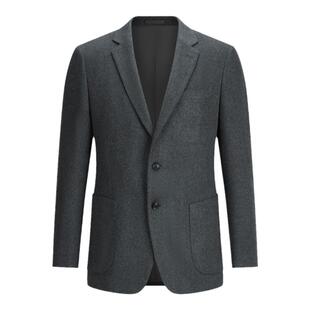 艾法利 意大利哥伦布面料 100%山羊绒 男士轻盈保暖休闲单西