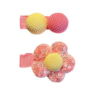 婴儿宝宝全包布发夹女童不伤发可爱超萌汗毛夹儿童婴幼儿发卡头饰