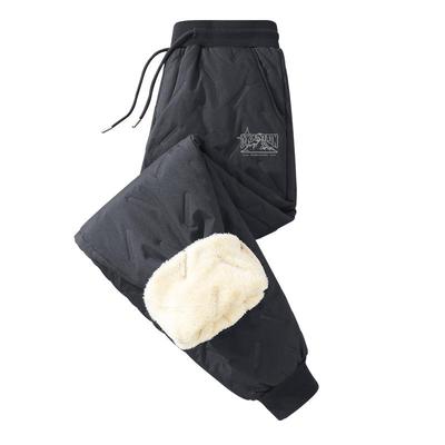 班尼路羊羔绒裤子男冬季加绒加厚