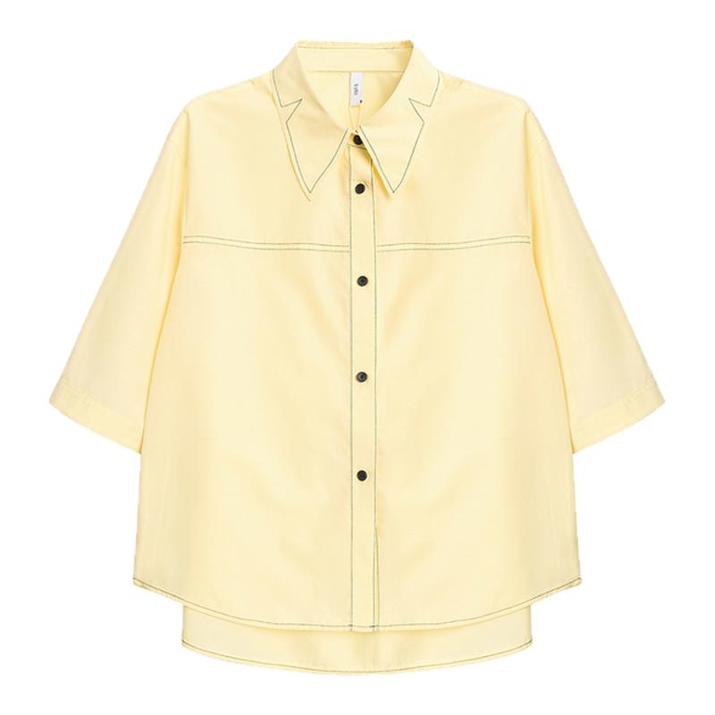 【SANI新品】气质外搭黄色衬衫女