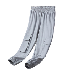 儿童裤子秋装男女童工装裤2025新款中大童秋季速干束脚休闲长裤