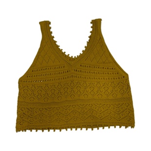 2025年秋冬新款韩系甜美V领钩花镂空针织背心女减龄气质叠穿马甲