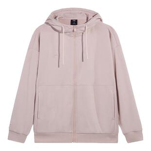 李宁连帽开衫卫衣女款2026冬季新款百搭加绒保暖运动外套休闲上衣