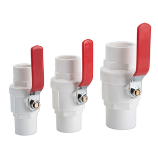 顶建pvc钢柄球阀开关阀门水管闸阀配件32弯头20 50 63 25钢手柄40